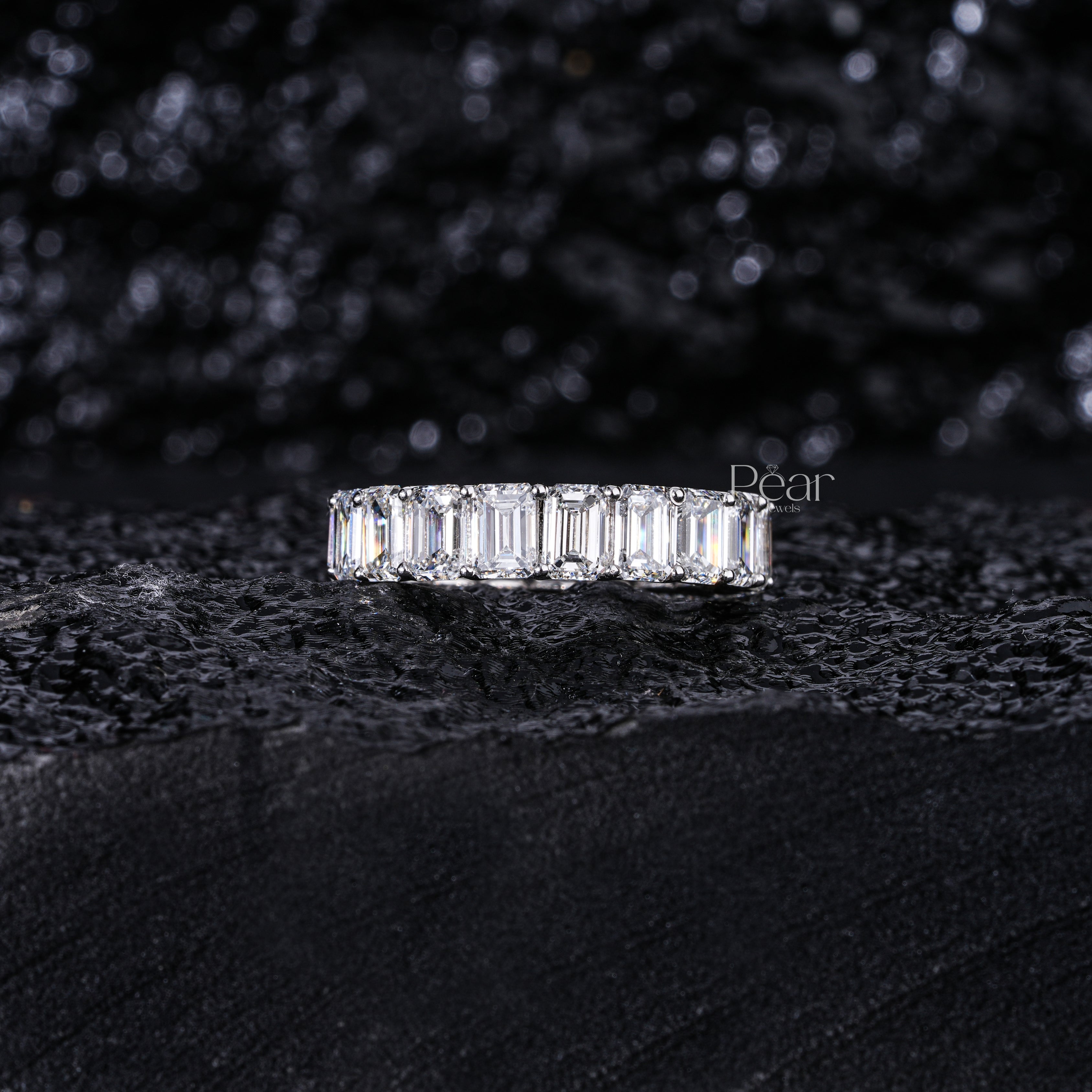0.5CT Emerald Cut Diamond Labgrown Eternity Band - Pear Jewels